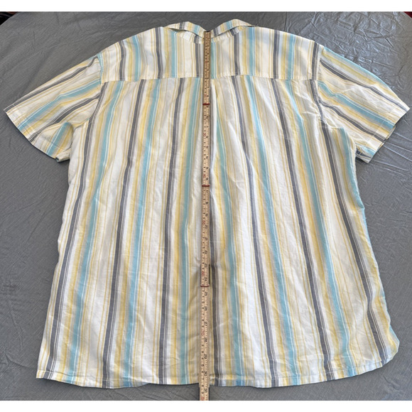 O’neill Mens Shirt XXL Y2K Multicolor Stripe Short Sleeve Tropical Island - Picture 6 of 7